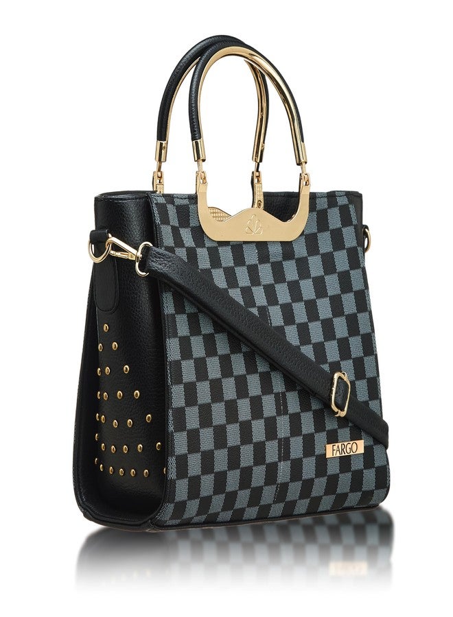 فارجو حقيبة يد أنيقة من فارغو للنساء، حقيبة يد نسائية وبنات (أسود) - Image 1